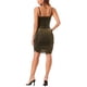 thumbnail image 3 of Vestido de fiesta ajustado con tirantes de espagueti y brillo brillante para mujer INSPIRE CHIC XS Dorado, 3 of 6
