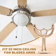 thumbnail image 2 of Brazo de Repuesto para Aspas de Ventilador de Techo, 4 Piezas de Repuesto para Aspas de Ventilador de 52 Pulgadas, Kit de Soporte de Montaje, Color Dorado Francés., 2 of 5