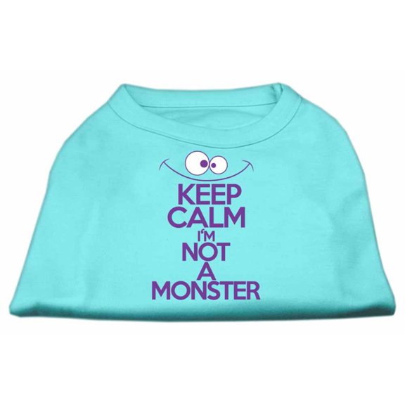 Pet Dog Cat Shirt Screen Printed, "Keep Calm I'm Not A Monster"