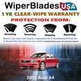 thumbnail image 2 of 2001 Audi A4 Beam Wiper Blades Wipers w/1yr Warranty (Set of 2), 2 of 5