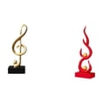 thumbnail image 1 of Escultura De Resina De Llama Armónica, Adorno Creativo De Mesa, Nota Musical Moderna Y Figura De Fuego, Centro De Mesa Para Escritorio, Chimenea, Patio, Oficina, Regalo De Inauguración De La, 1 of 8