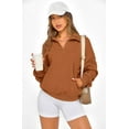 thumbnail image 3 of PRETTYGARDEN Womens Half Zip Oversized Sweatshirts Fleece Hoodies Trendy Long Sleeve Pullover Tops Y10k Fall Outfits, 3 of 7