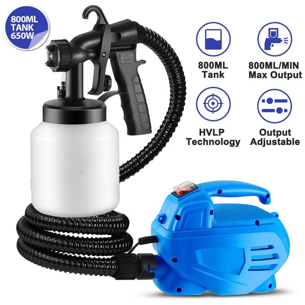 AsterOutdoor Spray Painter 650w Paint Sprayer Machine Hvlp Oil Primer Water Sprayer