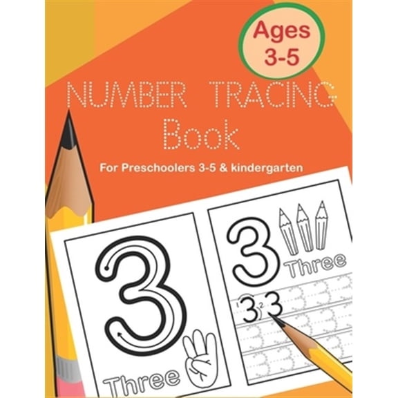 Pre-Owned Learn to Write and Draw for Kids Number Tracing Book for Preschoolers 3-5 & Kindergarten: Fun and Easy Way to Learn 1 to 20 for Kids ages 3 to 5, (Paperback)