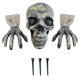 thumbnail image 5 of Bearachild Juego de estacas para césped de 6 piezas con decoración de Halloween, cabeza de esqueleto, estacas para césped de zombi, cabeza de Kits de decoración para fiestas, 5 of 5