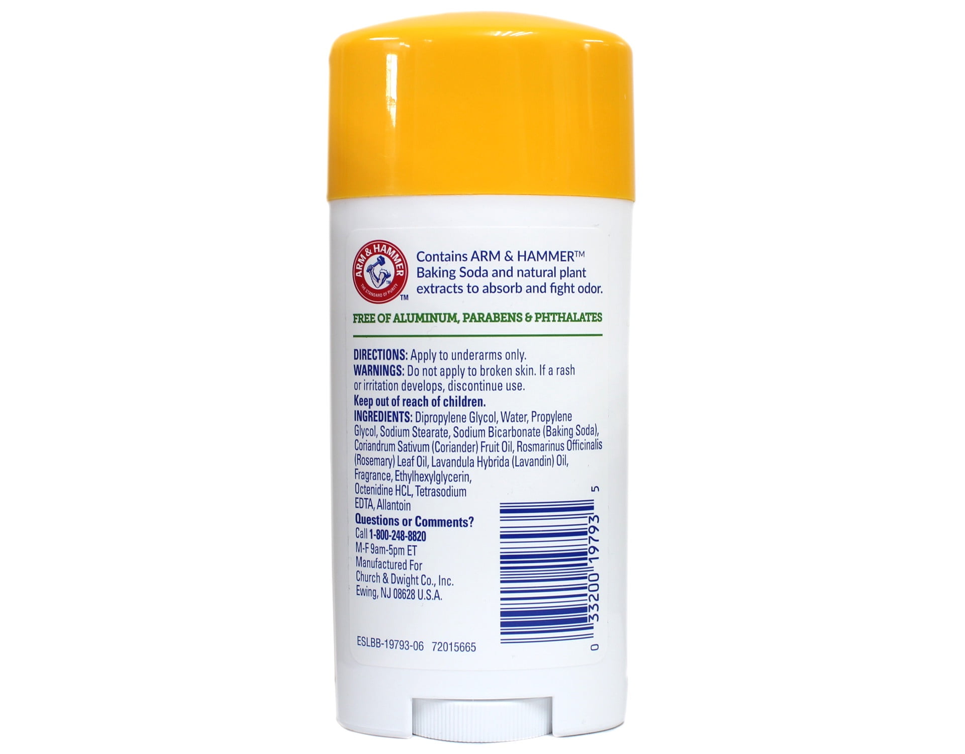 ARM & HAMMER Essentials Natural Deodorant Fresh, 2.50 Oz (Pack of 12)