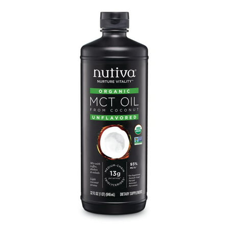Nutiva MCT organique huile sans saveur 32 Fl Oz 63 Portions