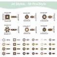 thumbnail image 2 of PH 1200pcs 6 Styles Spacer Beads 4 Colors Tibetan Flower Bicone Rondelle Beads Alloy Spacers Beads Square Loose Beads for Bracelet Necklace Earring Jewelry Making Colorful, 2 of 6