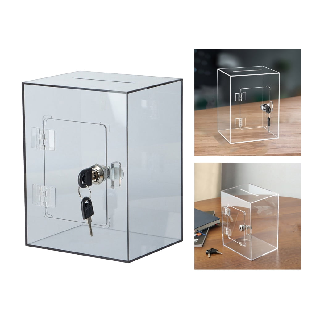 Functional Clear Money Saving Box With Lockable Key Premium Cash Storage Container Money Saving Box For Families