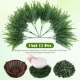 thumbnail image 5 of Yastouay Artificial Hanging Ferns Fake Boston Ferns with Basket Outdoor Faux Plants for Home Garden Porch Decor,2 Pcs Deep Green, 5 of 8