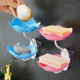 thumbnail image 3 of OIUR 3Pcs Wall Mount Lotus Soap Dish Double Layers Quick Drain No Drill Kitchen Bathroom Shampoo Bar Soap Holder Container Box Saver, 3 of 6