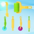 thumbnail image 5 of KAKOWELY 6PCS Multifunctional DIY Handheld Roller Plastic Toy Clay Rolling Pin Dough Tool for Children Kids Craft,4.92"X2.36"X1.18", 5 of 5