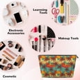 thumbnail image 3 of Picia Colorful Hawaii Palms Printed Leather Travel Toiletry Bag,Cosmetic Organizer, Makeup Travel Bag, Durable Travel Pouch, Compact Toiletry Bag, Travel Accessories, 3 of 6
