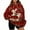 Red, variant on Turilly Hoodies Womens Comfy Drawstring Women's Christmas Boutique Exquisite Printed Loose Casual Top