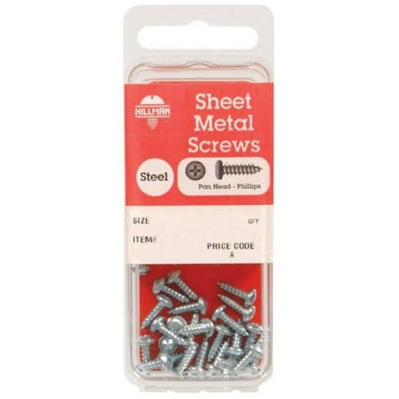 

5487 10 x 2 in. Phillips Pan Head Sheet Metal Screw Carded 4 - pack of 10