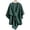 Dark Green, variant on Womens Plus Size Poncho Solid Twist Front Open Sides Draped Cape Short Sleeve Asymmetric Hem Oversized Layering Wrap