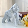 thumbnail image 2 of Sagebrook Home Polyresin 10" Gorilla, Silver, Novelty, Polyresin, Tropical, 10"L X 5"W X 9"H, Solid Color, 2 of 3