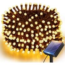 33ft (10m) Solar Indoor/Outdoor String Lights, LED Warm White, 8 Lighting Modes, Waterproof