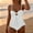 #071-White, variant on Ounisa Women's Ruffle Cut Out Tankini Swimsuit High Cut Cheeky Two Piece Bathing Suit