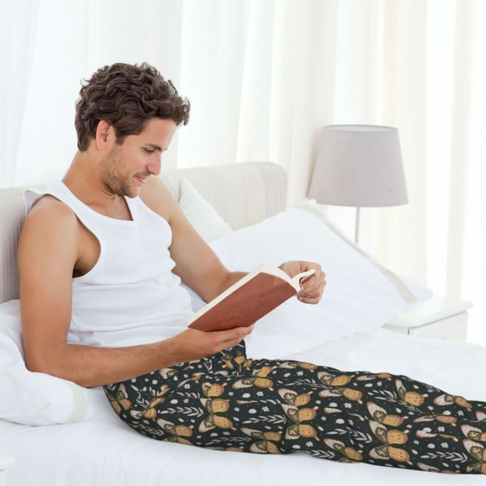 thumbnail image 6 of Bingfone Flower Butterfly Mens All Over Print Sleep Pajama Pants-Medium, 6 of 6