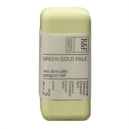 UPC: 0836943007437 | R&F Handmade Paints Encaustic Paint Cake  104ml  Green Gold Pale