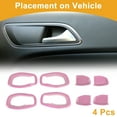 thumbnail image 3 of Cubierta de Tazón de Mango de Puerta Interior para Jeep Renegade 2015-2023 Marco de Decoración de Mango Interior Rosa ABS 4 Pcs, 3 of 6