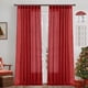 thumbnail image 1 of Cortinas MIULEE de lino rojo, 213 cm de longitud, 2 paneles, dormitorio y sala de estar, 1 of 7