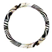 Zebra 14.5 Inch Printing PVC Leather Auto Accessories Car Wheel Steering Wheel Cover