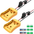 thumbnail image 1 of for Power Wheel Adapter Compatible with Dewalt 20V Battery, Converter Kit with Fuse Holder, Switch, Terminal, 12AWG Wire for DIY RC Car Toys (2 Pack), 1 of 7