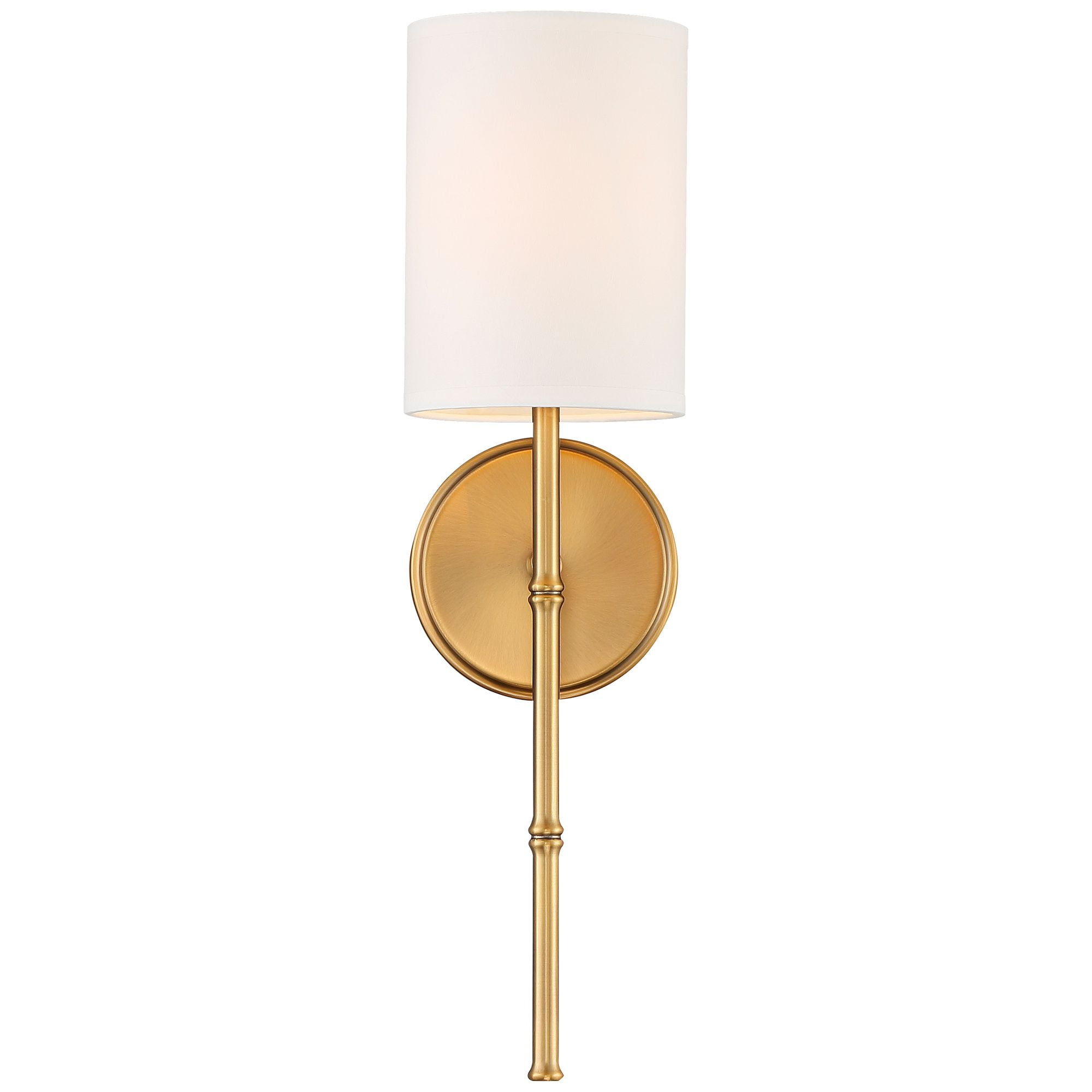 Regency Hill Abigale Modern Wall Light Sconces Set of 2 Brass Hardwire 5" Fixture White Fabric Shade for Bedroom Reading Living Room Hallway House