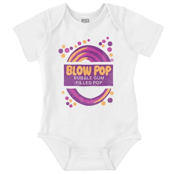 Blow Pop Retro Candy Lollipop Wrapper Romper Boys or Girls Infant Baby Brisco Brands 18M