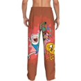 thumbnail image 3 of Animation Adventure Time Men's Pajama Pants With Pockets Fashion Cozy Daily Lounge Sleep Pants Sleepwear Large, 3 of 8