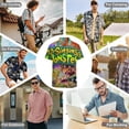 thumbnail image 6 of My Singing Monters Men's Casual Button-Down Shirts Summer Short Sleeve Tee Shirt Daily Hawaiian Beach Shirt Top With Pocket, 6 of 9