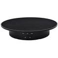 thumbnail image 1 of Qinmay Placa giratoria eléctrica de 360 ​​grados, recargable, de bajo ruido, ajustable, rotación suave, soporte de exhibición antideslizante para productos fotográficos (negro, 7,8 pulgadas/carga 17 L, 1 of 5