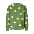 thumbnail image 4 of St. Patrick's Day Sweatshirt for Women Waffle Knit Crewneck Long Sleeve Casual Loose Fit Pullover Sweatshirts (S, Army Green), 4 of 5
