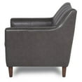 thumbnail image 2 of Maklaine Mid Century Leather Chair in Charcoal, 2 of 7