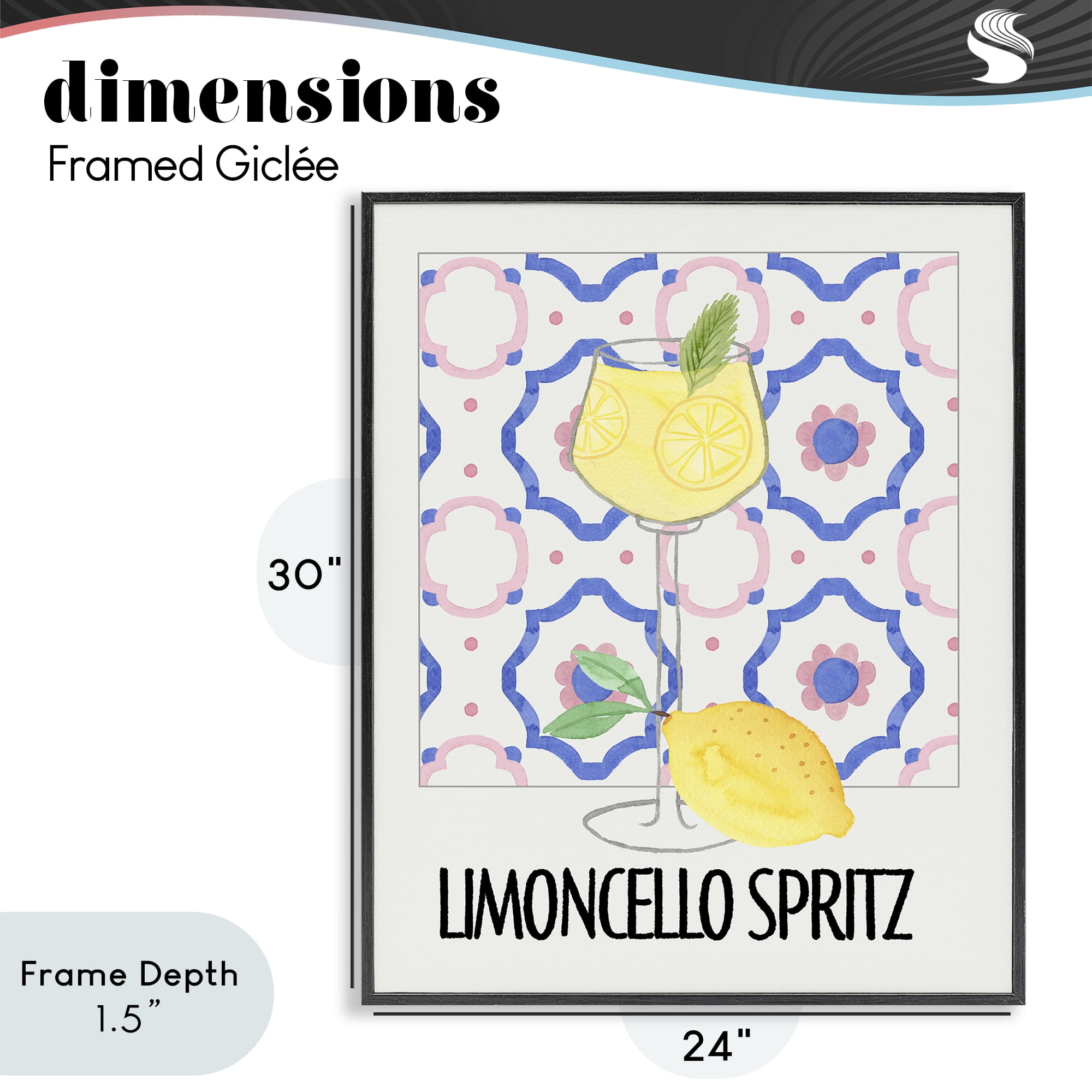 Stupell Industries Italy Spritz on My Mind Black Framed Giclee Art, design by Nina Jacobs