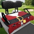 thumbnail image 4 of XYZCANDO Christmas Santa Suit 2-Seat Golf Cart Seat Cover | Non-Slip Washable Terry Cloth with 4 Storage Pockets | Universal Fit for EZGO Club Car, 4 of 8