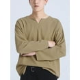 thumbnail image 3 of INCERUN Men's Loose Casual Long-sleeve T-shirt Summer Thin Plain Top Shirts, 3 of 7
