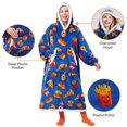 thumbnail image 3 of Joyfy Wearable Blanket Hoodie for Adults Gifts for Teen Girls Sister Women Sherpa Fleece Printed Hooded Blanket Sweatshirt Warm Cozy with Pocket & Sleeves, 3 of 7