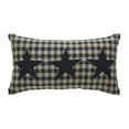 thumbnail image 3 of VHC Brands Black Check Star Pillow 7x13, Cotton Pillow With Polyester Pillow Fill, Decorative Throw Pillow, Black Check Star Collection, Rectangle 7x13, Country Black, 3 of 3