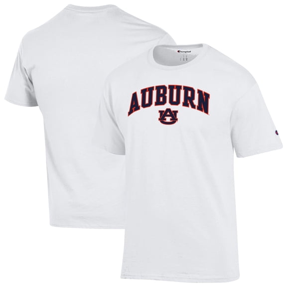 Men's-Champion White Auburn Tigers Arched Logo T-Shirt