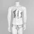 thumbnail image 4 of Conjunto de 2 piezas de arnés de pecho cuerpo Colco Traje de arnés metálico para hombre Plata, 4 of 8