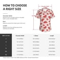 thumbnail image 4 of Yiaed Watermelon Print Women's T Shirt V-Neck Short Sleeve Shirt Casual Breathable Tee Summer Tops-3X-Large, 4 of 5