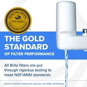 Brita Elite White, Faucet Water Filter System, 1 Replacement Filter, Reduces Lead