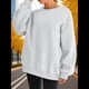 thumbnail image 5 of Sudadera con Capucha de Gran Tamaño para Mujer, Suéteres de Larga con Cuello Redondo de , Conjuntos Cómodos de Moda de Otoño. Gris XL, 5 of 9