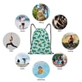 thumbnail image 5 of Xecao Green Sea Turtle Pattern Sports Drawstring Backpack - String Swim Gym Bag with Wet Proof Pocket for Women&Men-Medium, 5 of 5