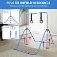 thumbnail image 5 of Aukfa Expandable Gymnastic Bars,Adjustable Height Gymnastic Horizontal Bars for Kids, Folding Training Bars,Blue, 5 of 8