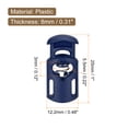 thumbnail image 2 of Unique Bargains 30Pack 5.5x3mm Cord Lock Plastic Single Hole Spring Toggle Stoppers, Dark Blue, 2 of 5