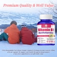 thumbnail image 4 of Vitamin B-1 500 mg | Healthy Energy Metabolism, Skin, Brain, Heart & Nervous System Support | 120 VegCaps, 4 of 6